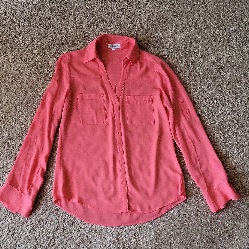 Express portofino shirt in coral